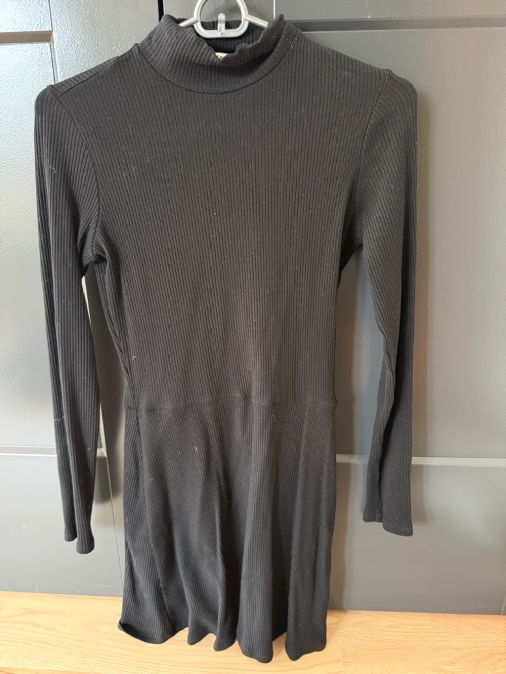 Reformation Black Ribbed Dress